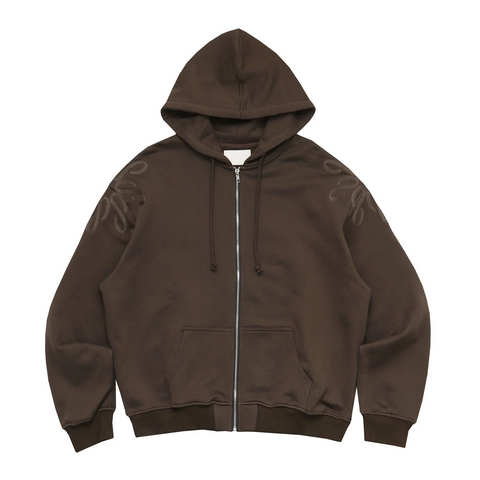 BROWN LOGO SOSO HOODIE